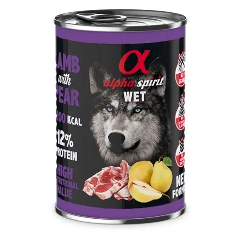 Alpha Spirit Can Lamb & Pear Dog 400G