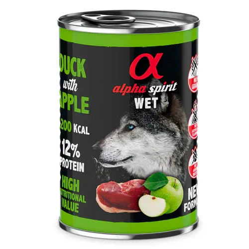 Alpha Spirit Can Duck & Apple Dog 400G