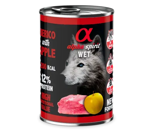 Alpha Spirit Can Pork With Apple Dog 400G