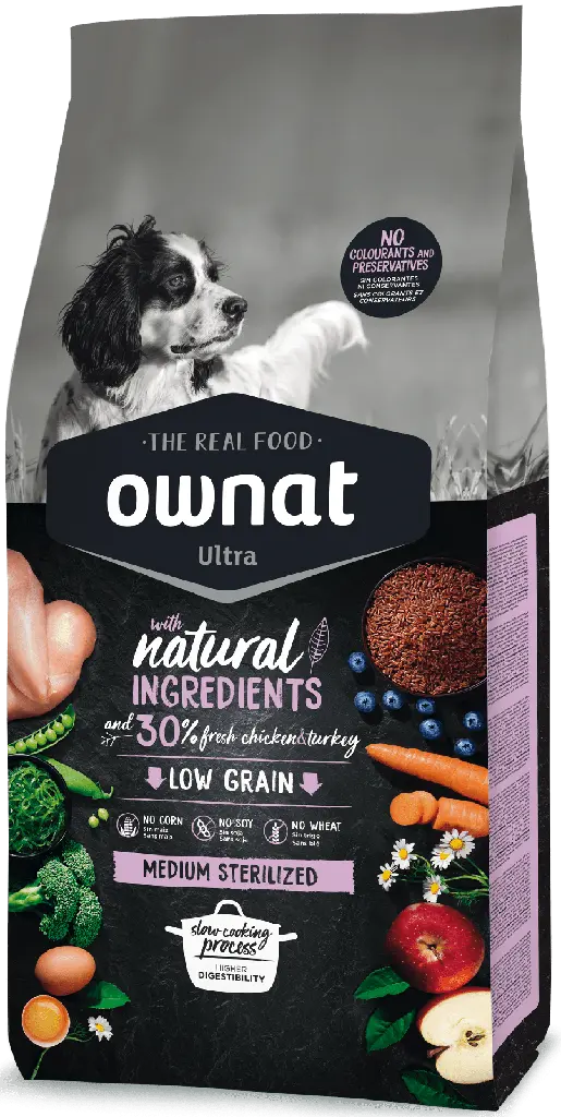 Ownat dog Ultra medium sterilized 3 kg 