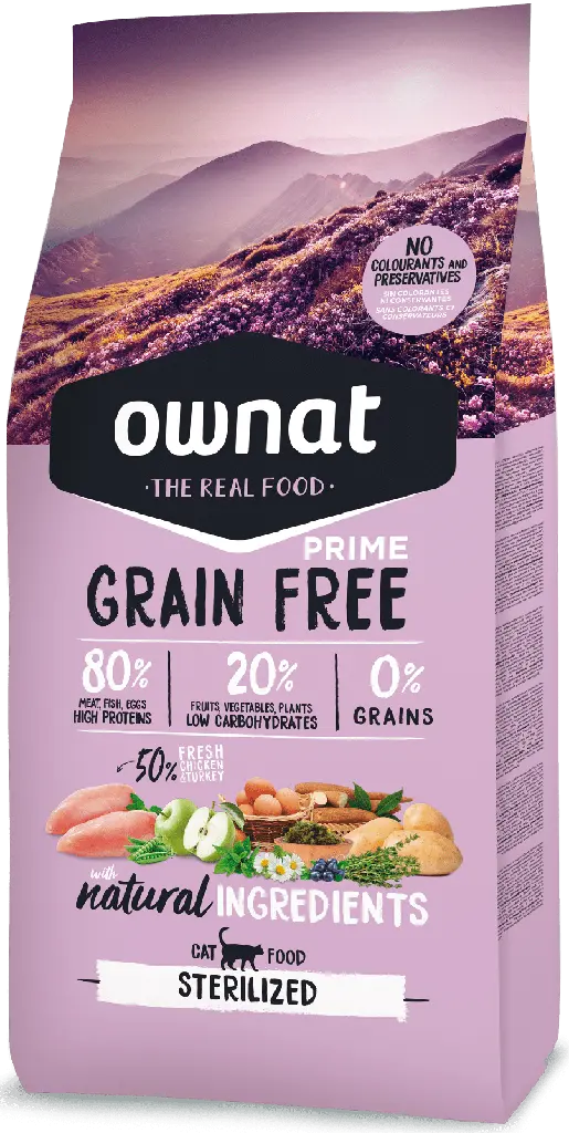 Ownat Grain free Cat Prime Sterilized 3 kg