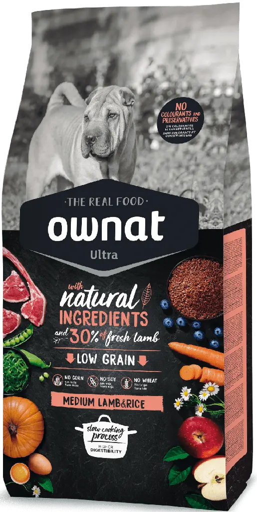 Ownat Dog Ultra Medium Agneau et riz 12kg