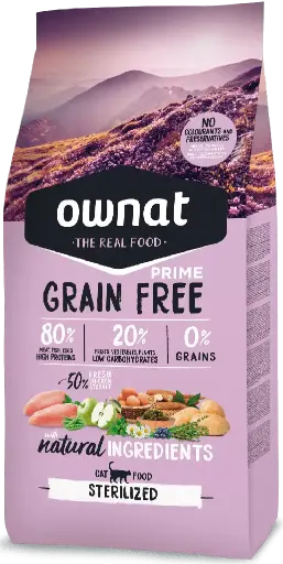Ownat Grain free Cat Prime Sterilized 8 kg 